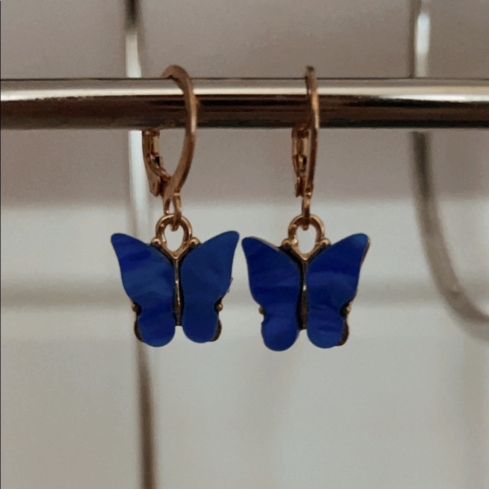 We are selling our blue butterfly earrings